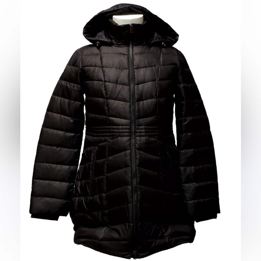 Lands End Black Puffer Jacket Sz L
